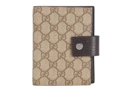 Gucci Ring Agenda Cover, &pound;195, Accessories, Beige/Brown, Coated Canvas/Leather, Front view